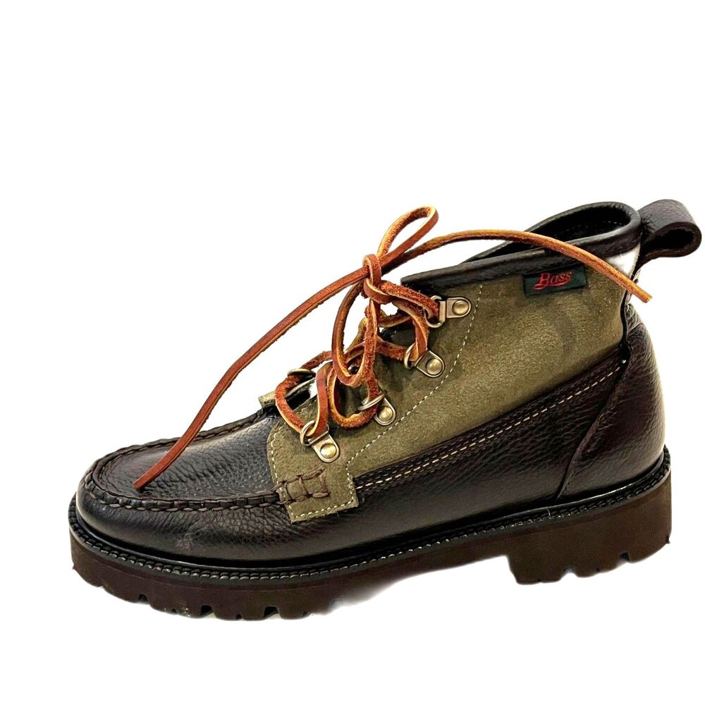 GH Bass Shearling Ranger Boots Size 7 Leather Mocs Original NEW Ultralight